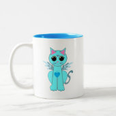 Engel kat tweekleurige koffiemok (Links)