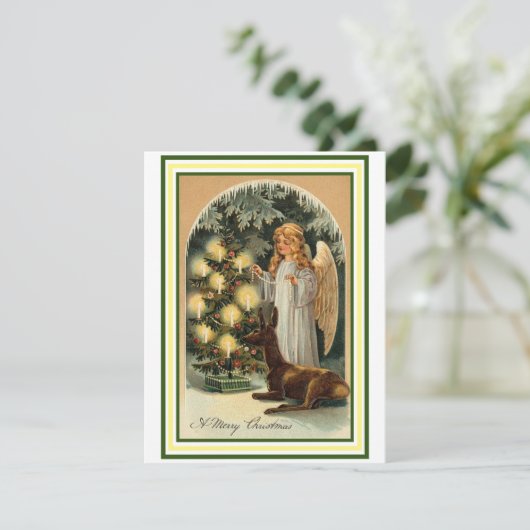  engel kerstvakantie Notitie Kaart (Staand voorkant)