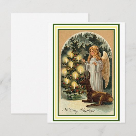  engel kerstvakantie Notitie Kaart (Voorkant / Achterkant)