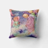 Engel Kinderen spelen in de sterren Fine Art Kussen (Achterkant)