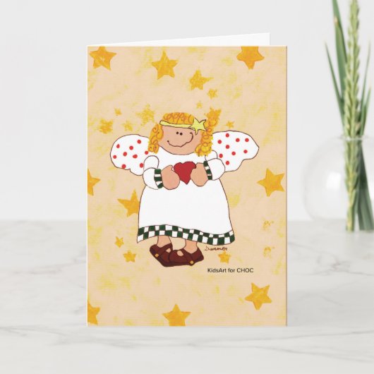Engel - Kinderkunst voor CHOC  Notitiekaartje (Voorkant)