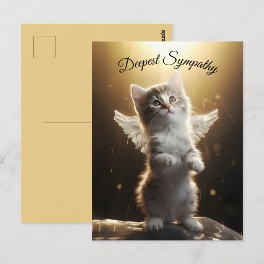 Engel Kitten Briefkaart (Voorkant / Achterkant)