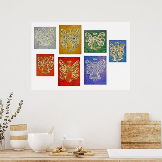 Engel kleurenreeks Poster afdrukken (Keuken)