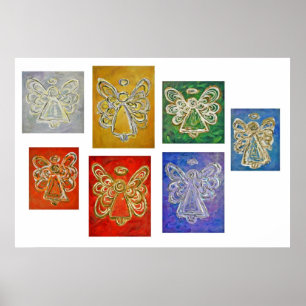 Engel kleurenreeks Poster afdrukken