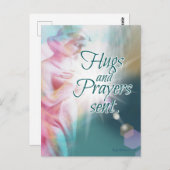 Engel Knuffels Gebeden Intentie Mooie Aquarel Briefkaart (Voorkant / Achterkant)