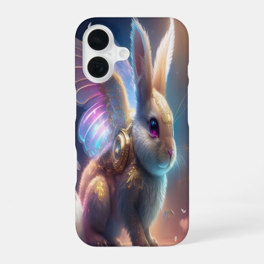 Engel Konijn iPhone 16 Hoesje (Achterkant)