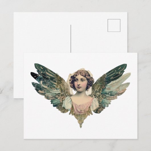 Engel kunst  briefkaart (Voorkant / Achterkant)