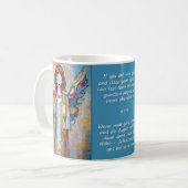 Engel Kunst & Uitspraken Nr. 4 van 12 verschillend Koffiemok (Voorkant links)