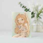Engel lamsbriefkaart briefkaart (Staand voorkant)