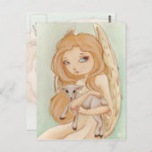 Engel lamsbriefkaart briefkaart (Voorkant / Achterkant)