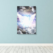 Engel licht canvas afdruk (Insitu (Houten vloer))