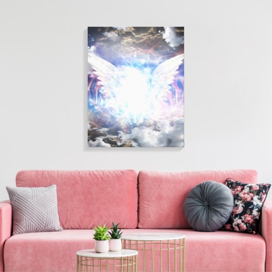 Engel licht canvas afdruk (Insitu (Woonkamer))