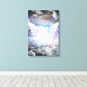 Engel licht canvas afdruk (Insitu (Houten vloer))
