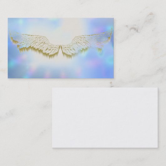 Engel lichtsterren visitekaartjes (Voorkant / Achterkant)