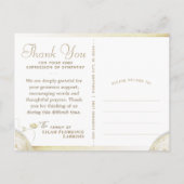 Engel lichtsympathie Dank u Briefkaart (Achterkant)