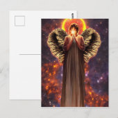 Engel liefde en lichte oorspronkelijke kunst briefkaart (Voorkant / Achterkant)