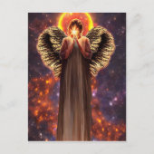 Engel liefde en lichte oorspronkelijke kunst briefkaart (Voorkant)