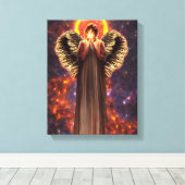 Engel liefde en lichte oorspronkelijke kunst canvas afdruk (Insitu (Houten vloer))