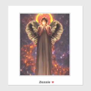 Engel liefde en lichte originele fantastische kuns sticker