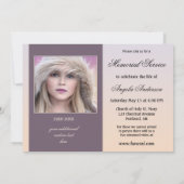 Engel liefde foto rouwdienst kaart (Achterkant)