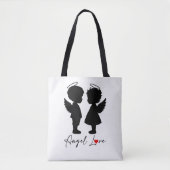 Engel Liefde – Mooie Engel Koppel Design Tote Bag (Voorkant)