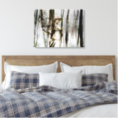 Engel loopt door de winter gewikkeld canvas afdruk (Insitu (Slaapkamer))