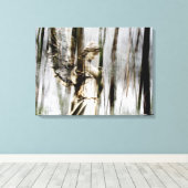 Engel loopt door de winter gewikkeld canvas afdruk (Insitu (Houten vloer))