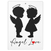 Engel Love – Mooie Engel Koppel Design Klembord (Achterkant)