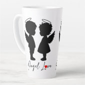 Engel Love – Mooie Engel Koppel Design Latte Mok (Linkerhoek)