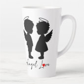 Engel Love – Mooie Engel Koppel Design Latte Mok (Rechts)
