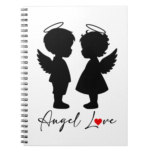 Engel Love – Mooie Engel Koppel Design Notitieboek (Voorkant)