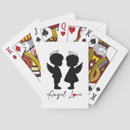 Engel Love – Mooie Engel Koppel Design Pokerkaarten (Achterkant)