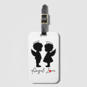 Engel Love – Mooie engel koppel ontwerp Bagagelabel (Voorkant (verticaal))