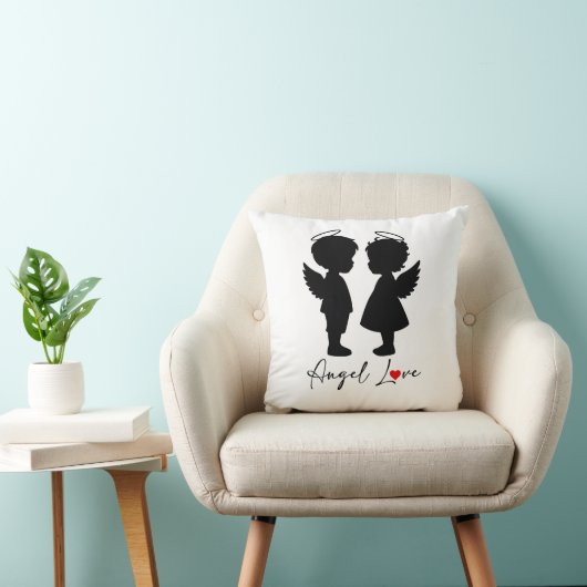 Engel Love – Mooie engel koppel ontwerp Kussen (Stoel)