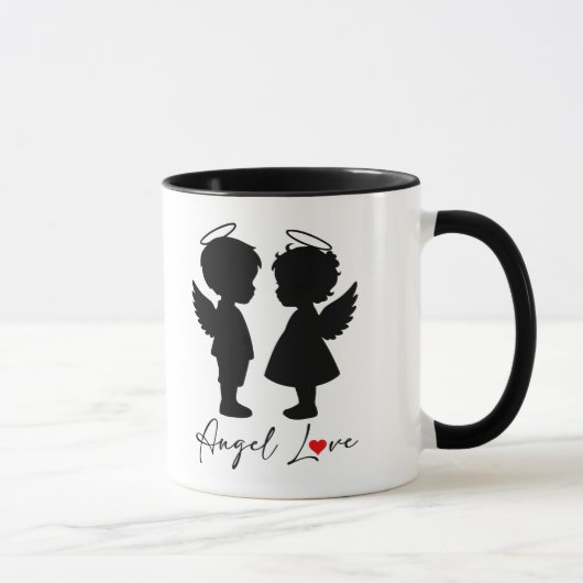 Engel Love – Mooie engel koppel ontwerp Mok (Rechts)