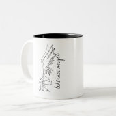 Engel meisje - cadeau voor vrouwen tweekleurige koffiemok (Voorkant links)