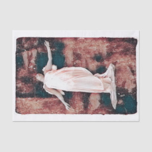 Engel Meisje Vintage Fijne Kunst Grunge Textuur Tissuepapier