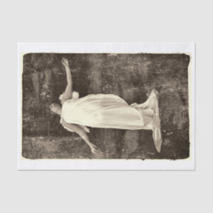 Engel Meisje Vintage Oude Sepia Grunge Textuur Tissuepapier