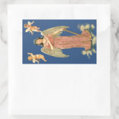 Engel met anker rechthoekige sticker (Tas)