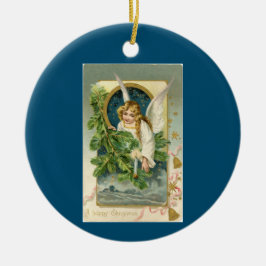 engel met bericht keramisch ornament