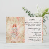 Engel met bloemen kaart (Staand voorkant)