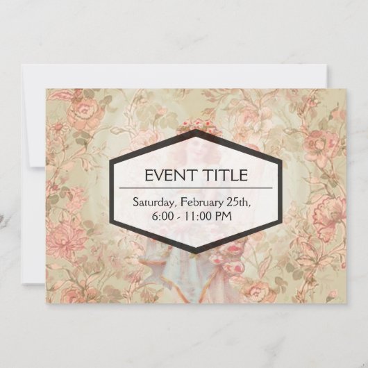 Engel met bloemen kaart (Achterkant)