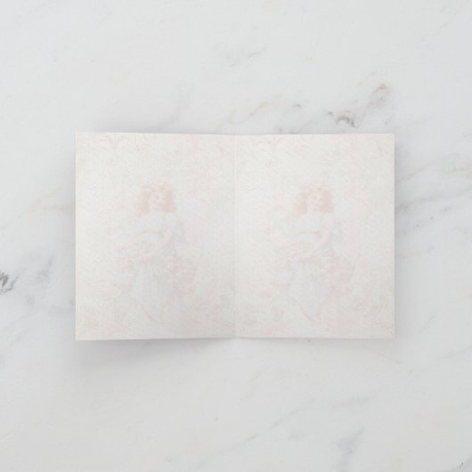 Engel met bloemen kaart (Binnen)