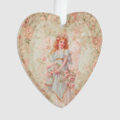 Engel met bloemen ornament (voorkant)