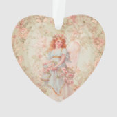 Engel met bloemen ornament (achterkant)