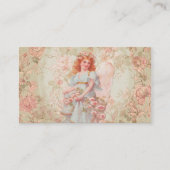 Engel met bloemen visitekaartje (Voorkant)