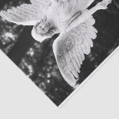 Engel met bloemen zwart-wit fotografie tissuepapier (Detail)
