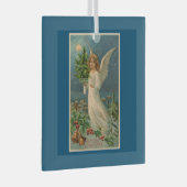  engel met boomversiering glas ornament (Voorkant Rechts)