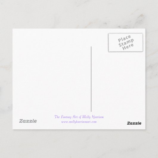 Engel met Briefkaart van de Kleine Wereld (Achterkant)