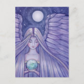 Engel met Briefkaart van de Kleine Wereld (Voorkant)